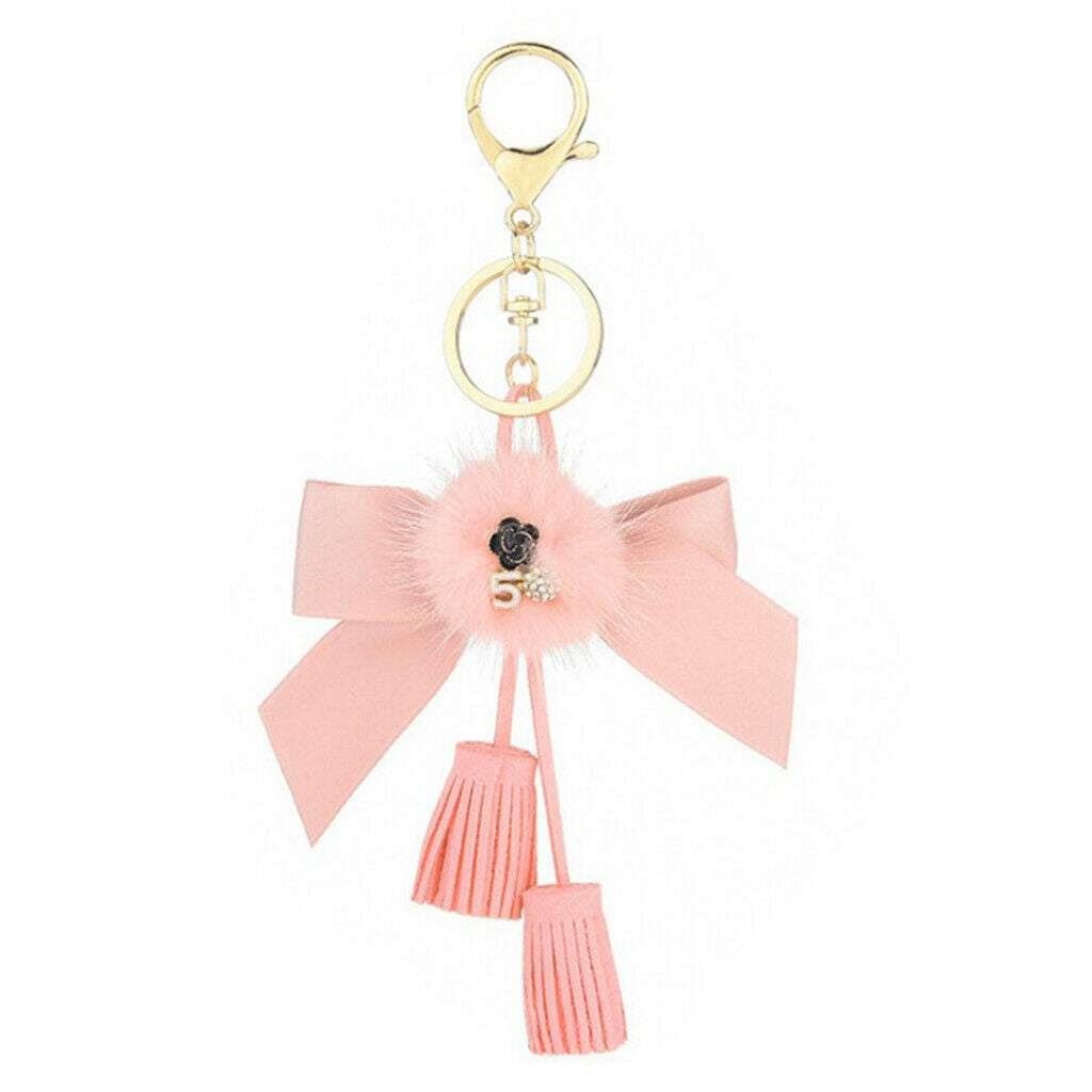 20pcs  Faux Fur Pom Pom Ball Keychain For Hat Bag Accessories Mixed