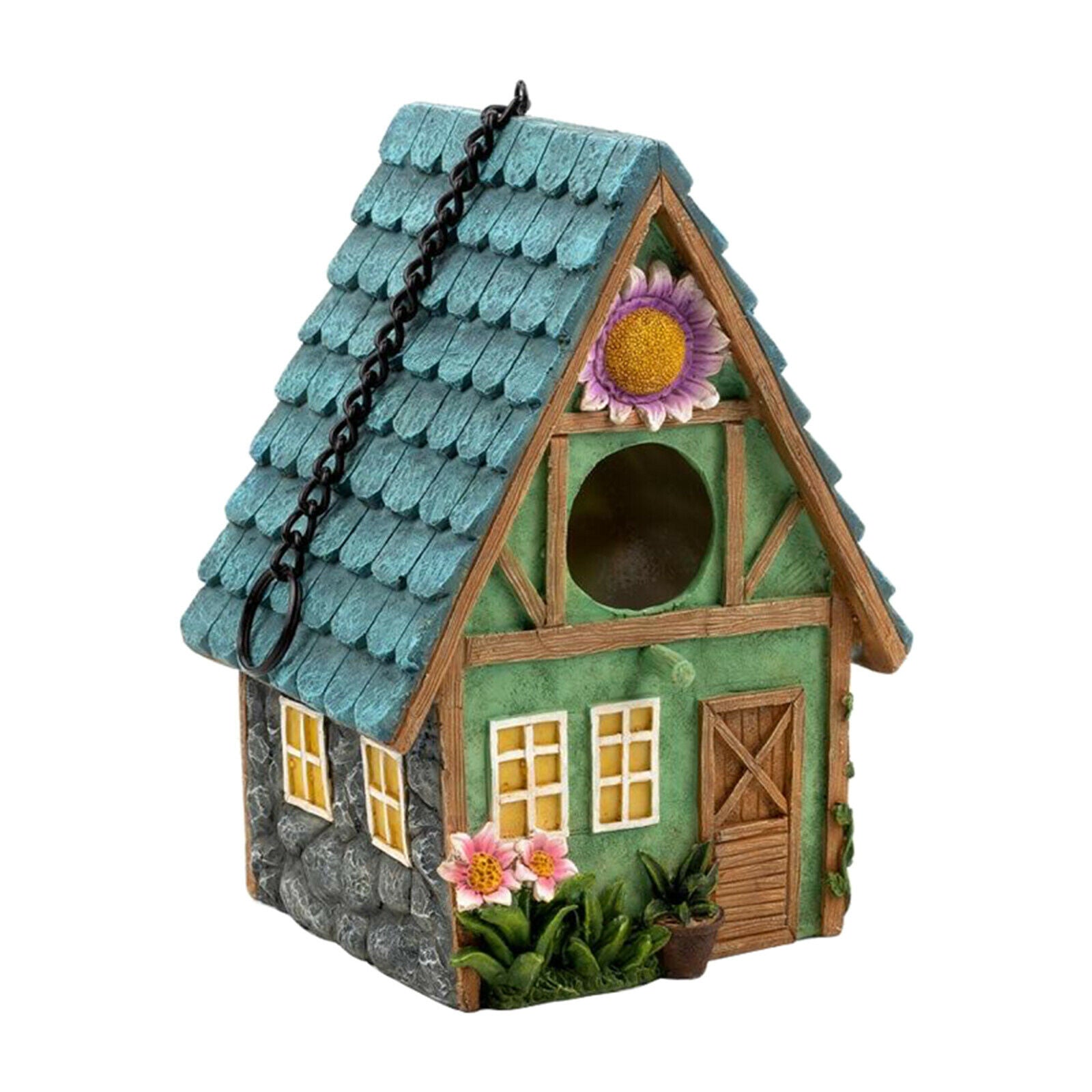 Hanging Birdhouse Country Bird House Outdoor Patio Decorative Nesting Box