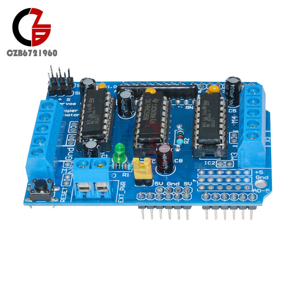 2PCS Motor Drive Shield Expansion Board L293D for Arduino Mega UNO Duemilanove
