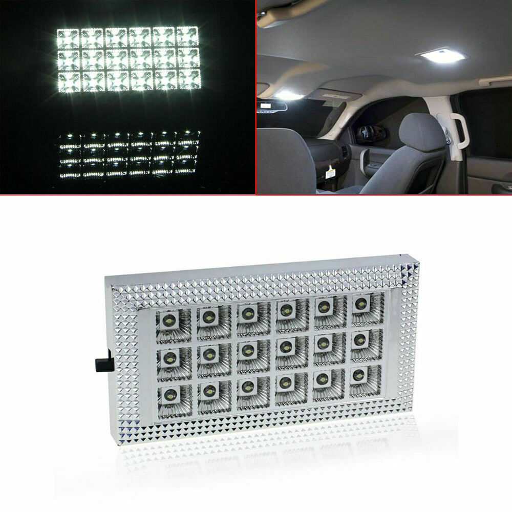 18SMD White Car Truck Vehicle Roof Ceiling Dome Interior LED Light Lamp 12V 5W