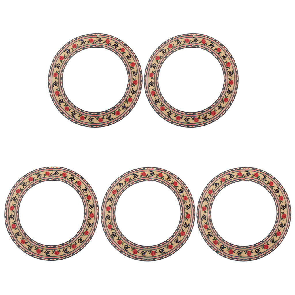 5pcs Acoustic Classical Guitar Parts Rosette Rosewood Maple Inlaid Soundhole