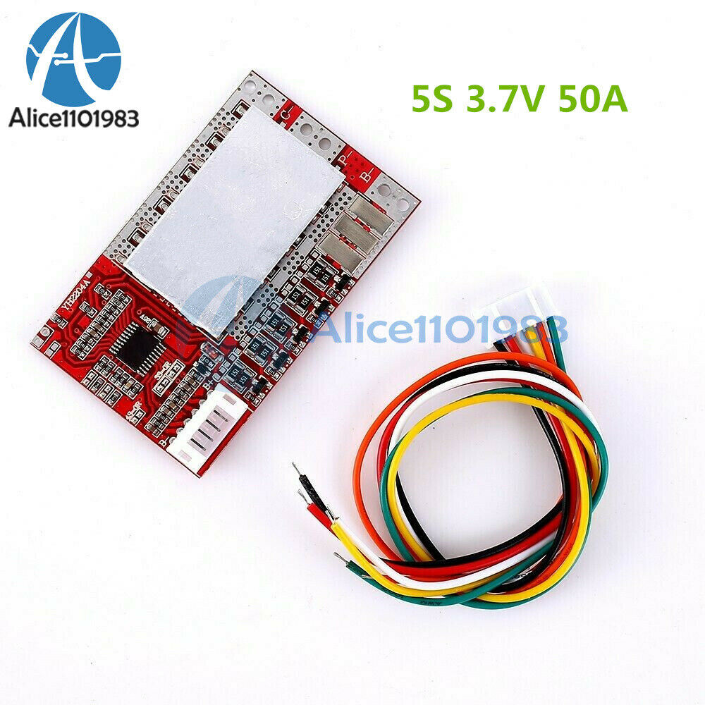 5S 50A 3.7V Polymer Lithium-Ion Battery Charger Balance Protection Circuit Board