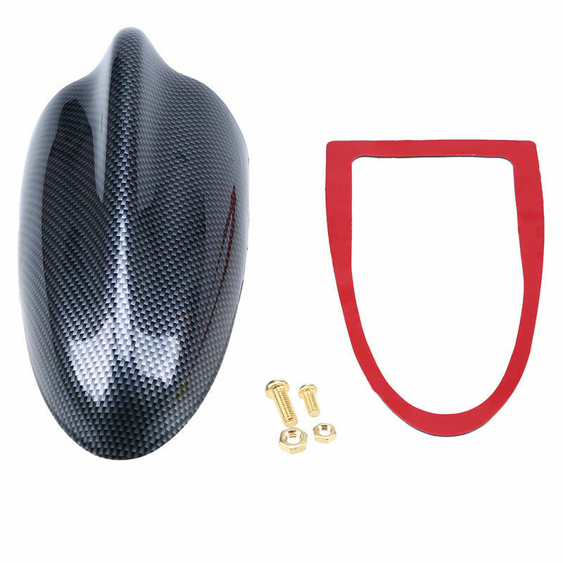 Universal Car Auto Roof Shark Fin Antenna Cover Signal Aerial Trim Carbon Fiber