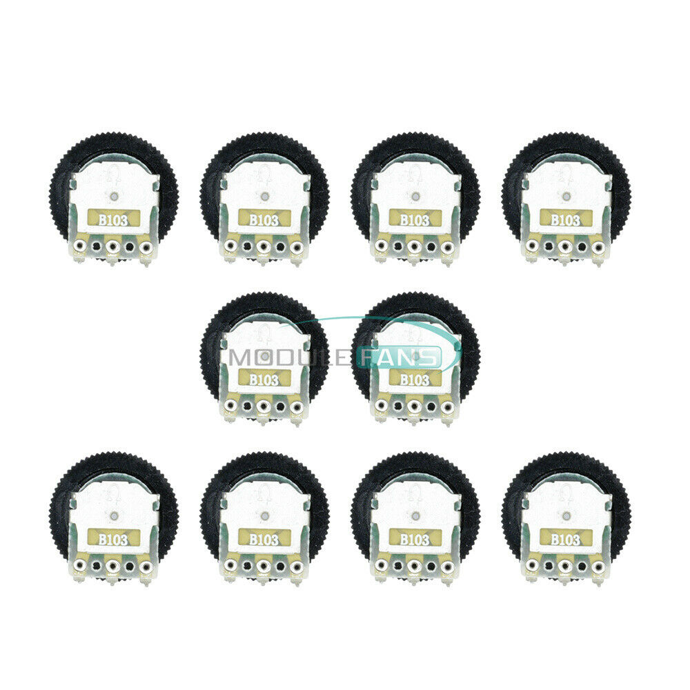 10PCS Gear Potentiometer B103 10K Single Joint Dial Potentiometer 16 X 2MM