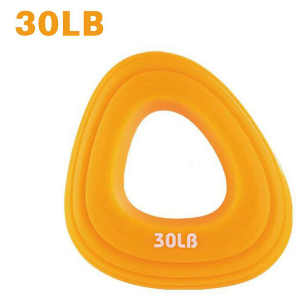 Silicone 30LB Finger Forearm Gripper Ring Exerciser Strengthener Orange