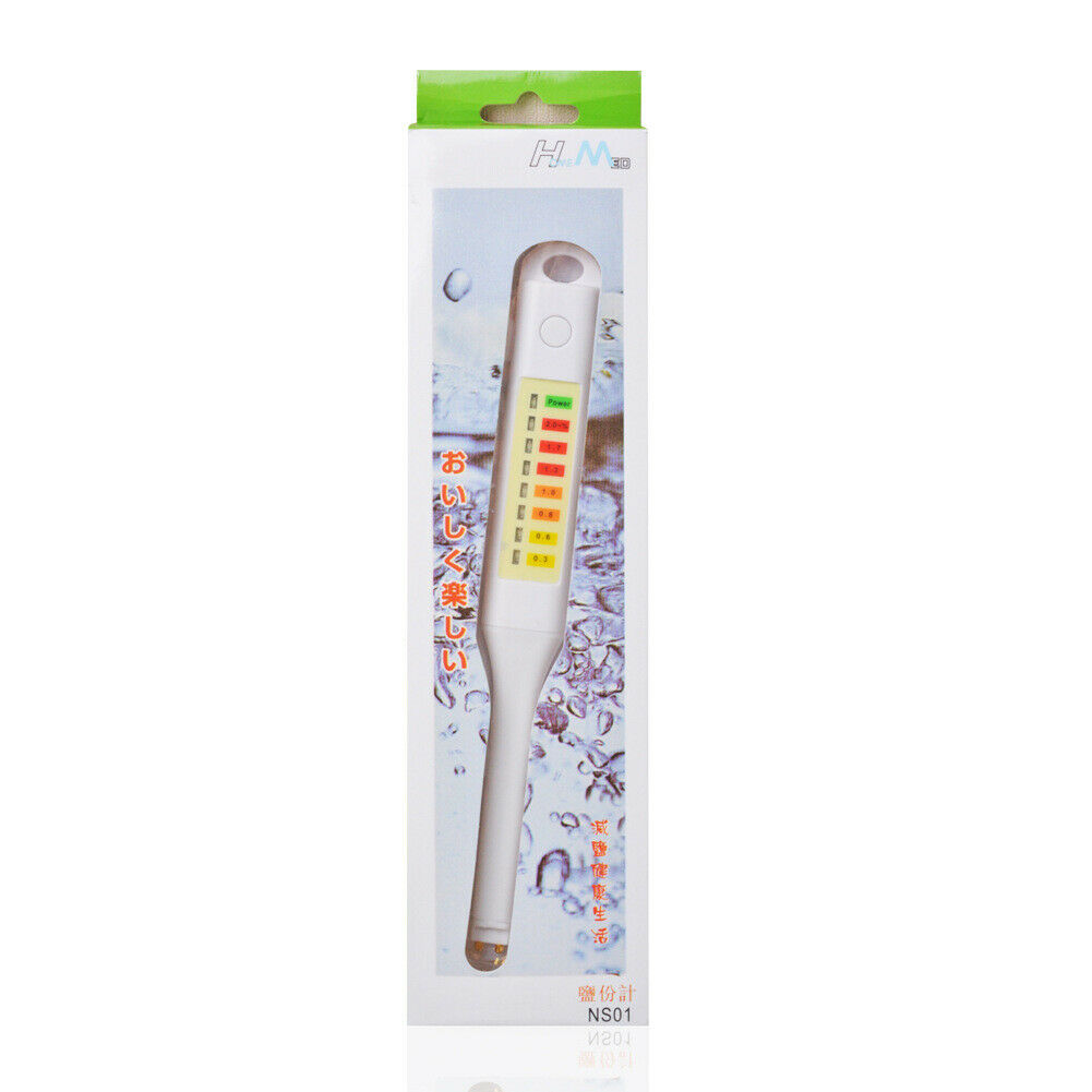 Electronic Food Salinity Tester Pen LED Indicator Salt Concentration Meter @