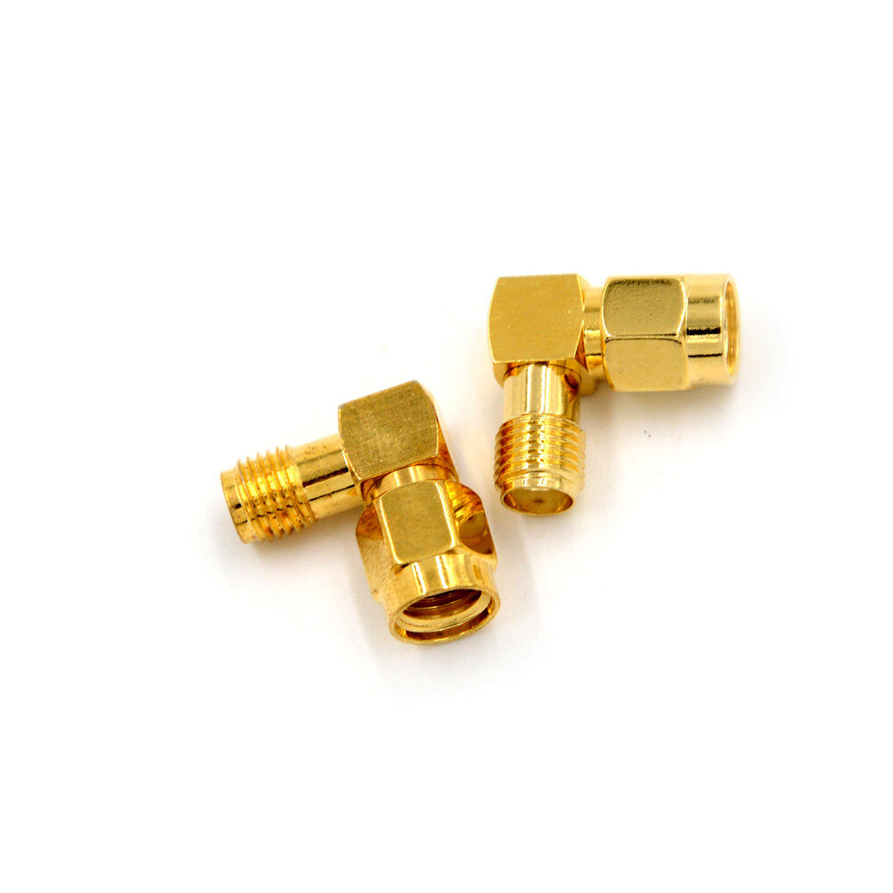 2x Adapter 90° RP.SMA male jack to SMA female jack connector right angle M.l8