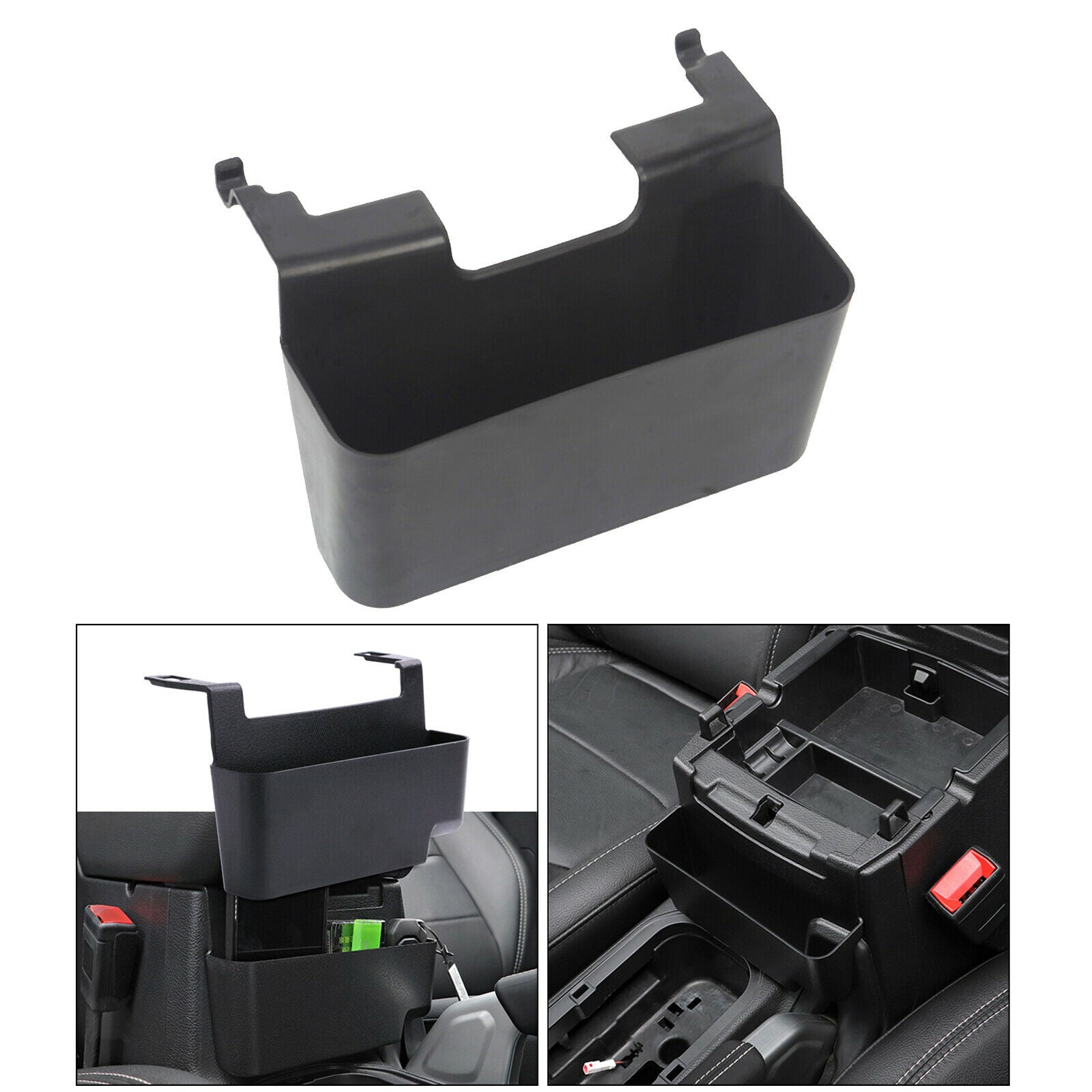 Armrest Storage Box Tray for Jeep Wrangler JK Interior Accessories Black