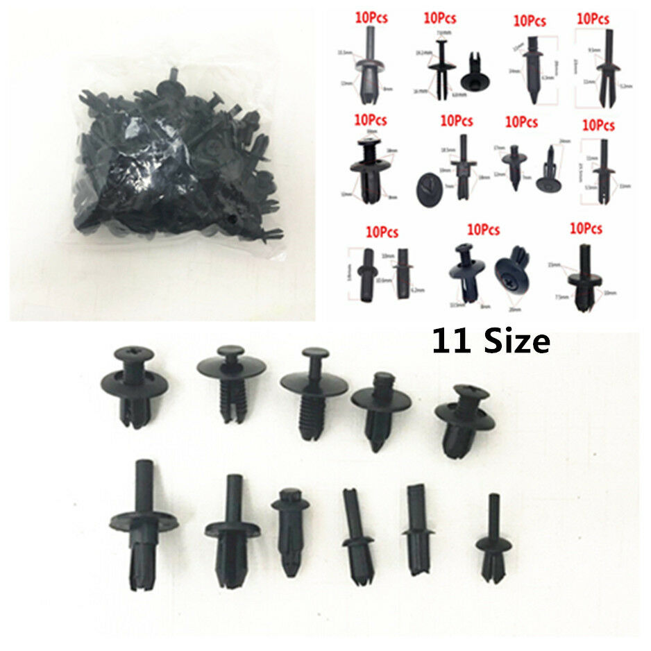 Car Bumper Fender Door Push Retainer Pin Rivet Trim Clip Panel Assortments Kit