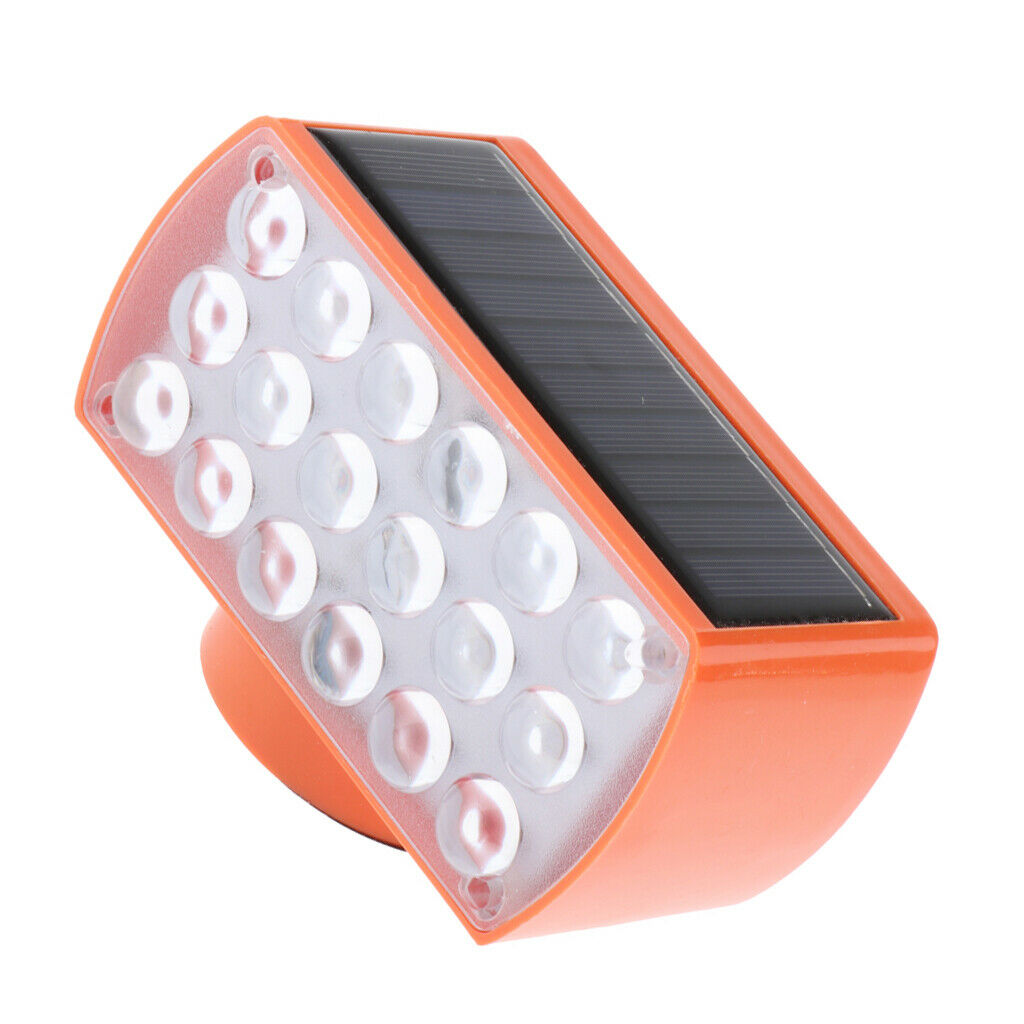 Solar Strobe Warning Light Road Red/Blue Traffic Barrier Magnetic Lamp