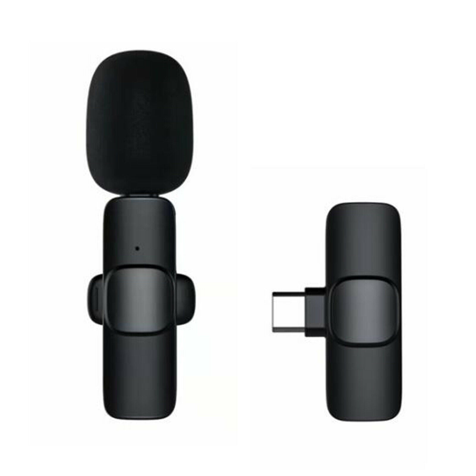 Universal Bluetooth Lavalier Microphone Mini Clip-On Microphone USB-C Plug &