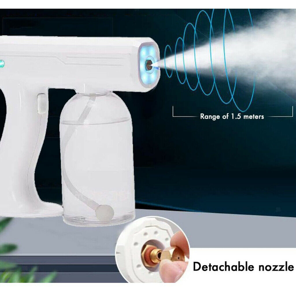 2x Portable 10W Nanos Steam Sprayer Blue Lights USB Rechargable for Home Bedroom
