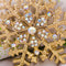 Fashion Brooch Pin Golden Snowflake Winter Snow Theme Ladies Brooch Pin Gift