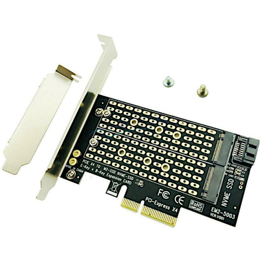 1 × PCI-E To M.2 NVME Adapter For PCI-E X4 X8 X16 Slot With Low Profile Bracket