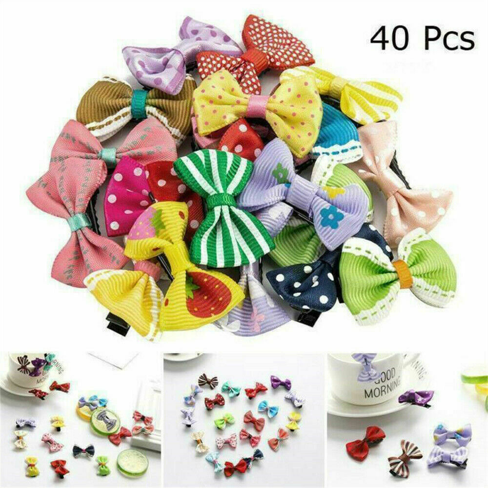 Lot Mini Flower Hair Clip Bow Hairpin Accessories Colorful for Baby Toddler Girl