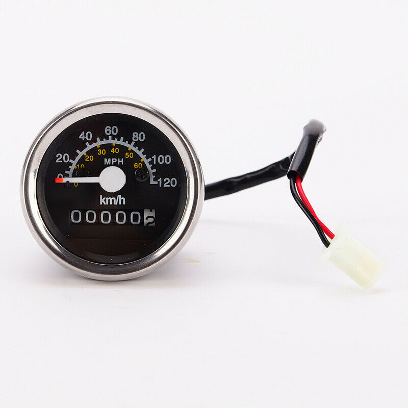 Motorcycle LCD Digital Speedometer Odometer Double Mileage Kilometer MPH km / h
