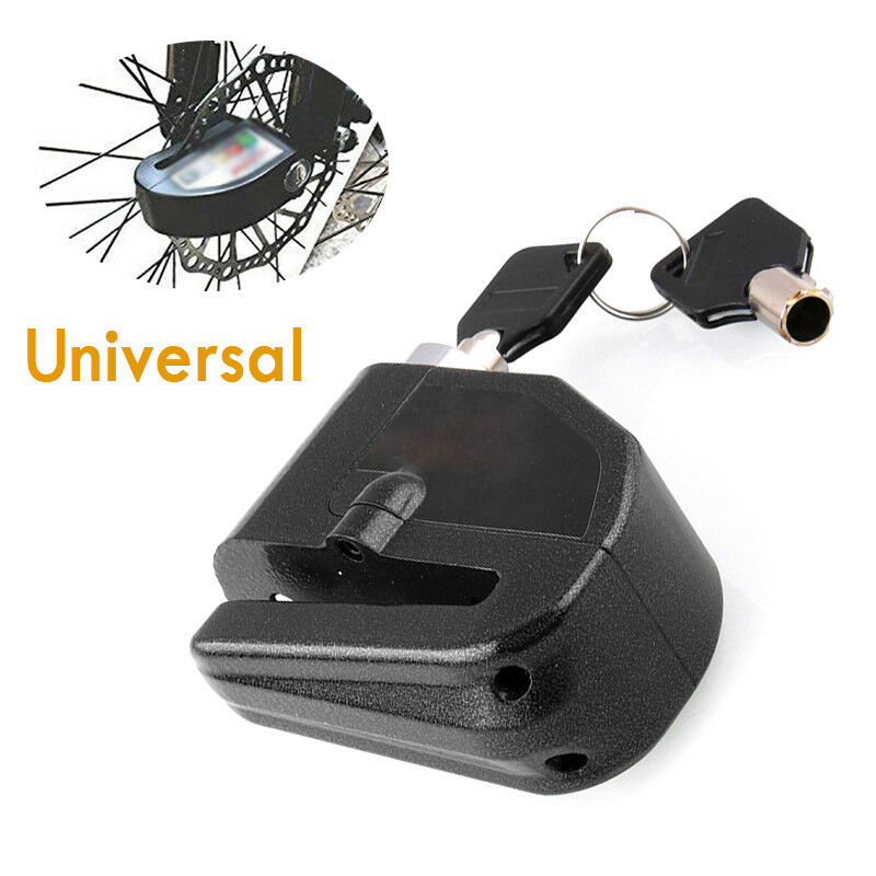 110DB Motorcycle Bicycle ATV Anti-theft Wheel Disc Lock Security Alarm Aluminum