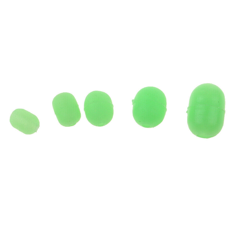 Glow Fishing Beads Soft Plastic Oval Shaped Beads Fishing Tackle Tools