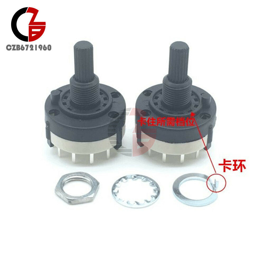 5PCS 3P4T Single Wafer Band Selector 3 Pole 4 Position Rotary Switch