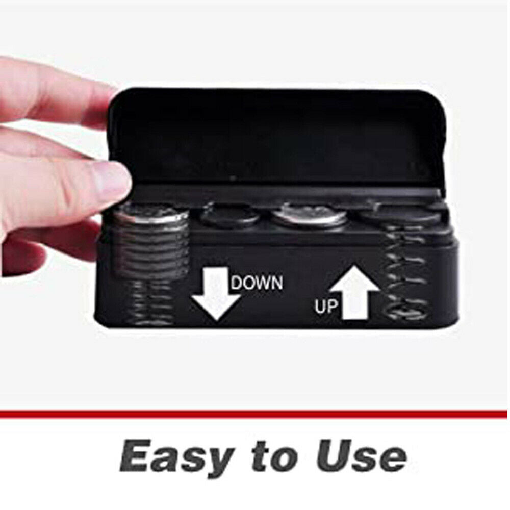 Coin Case Organizer Storage Box Money Plastic Holder Car Auto Truck Container