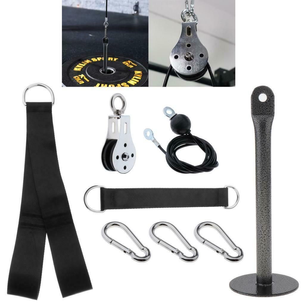 Pulley Cable Machine Attachment Gym Home Workout LAT Equipment Pull Down Strap