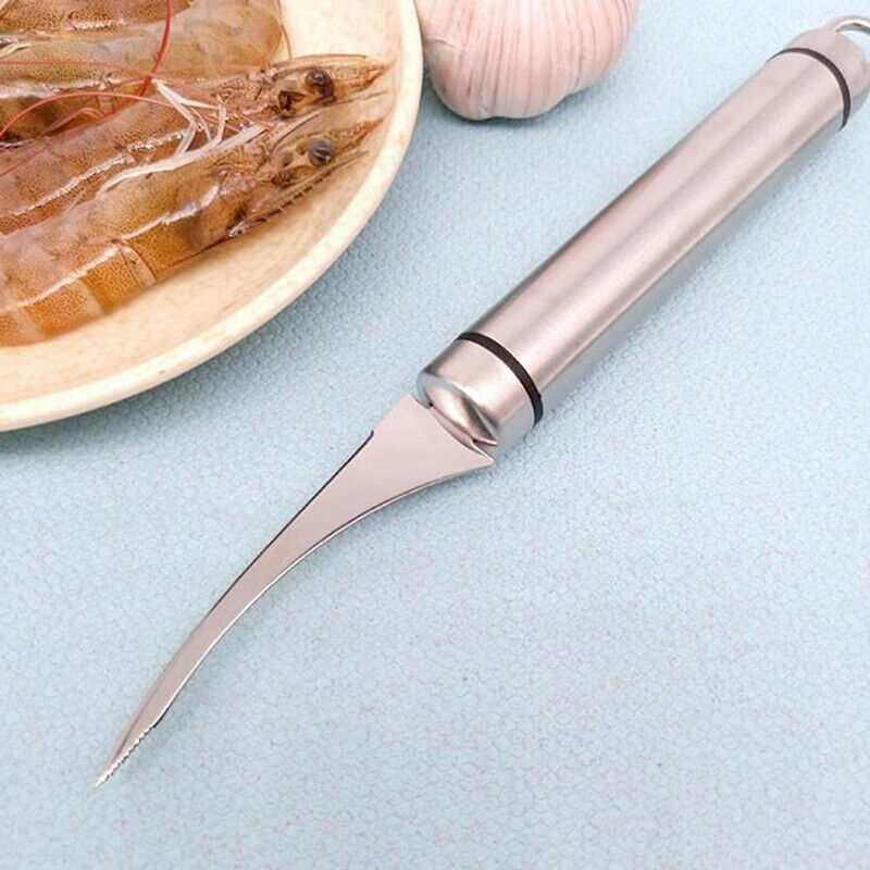 1pc Multi-purpose Shrimp Line Shears Stainless Steel Food Scissors Shrimp.l8