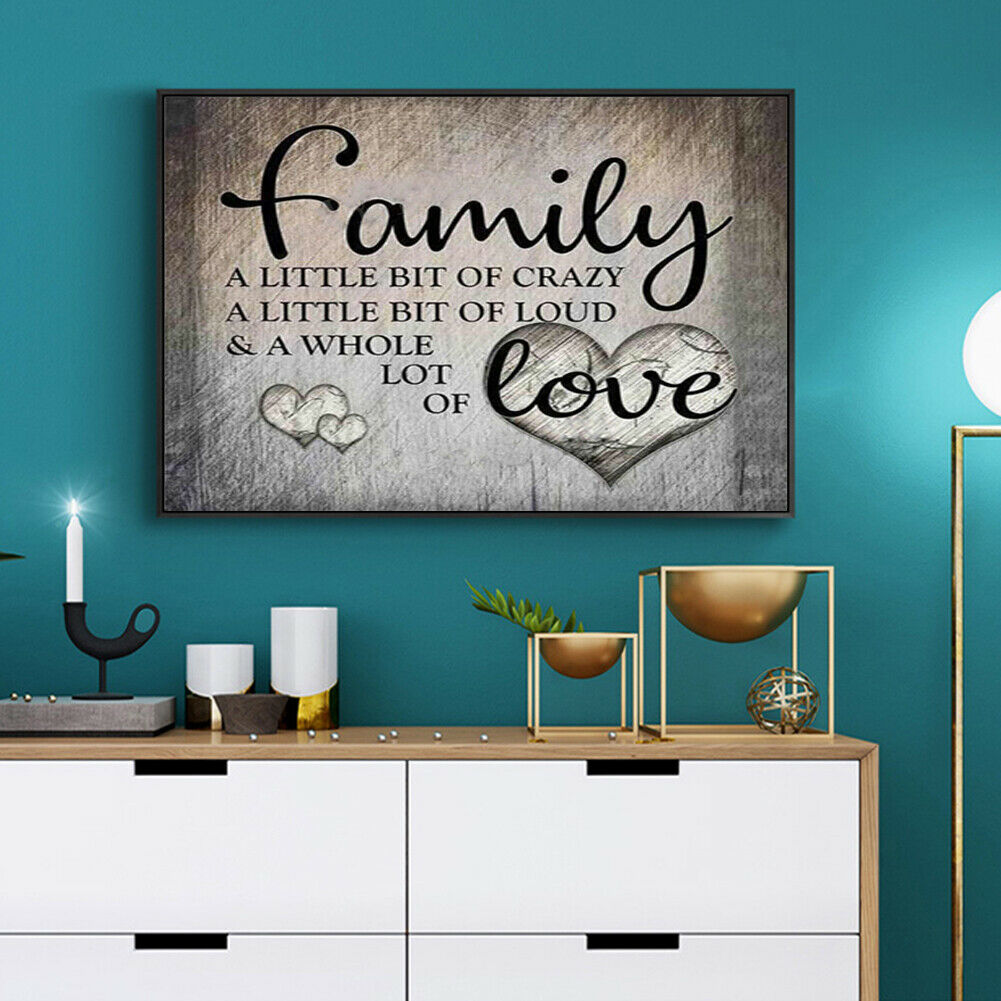 Family 5D Full Square Drill DIY Diamond Painting Cross Stitch Christmas Art @