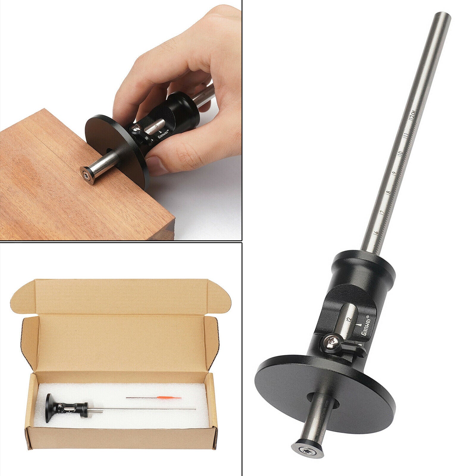 European Wheel Marking Gauge Measuring Woodwork Scribe Tool Range 0-12cm