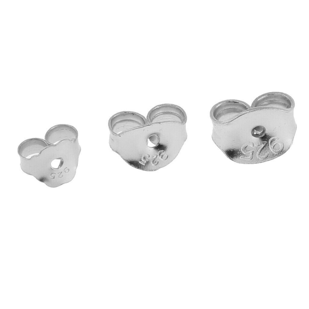 S925 Earring Backs Stud Stoppers Butterfly Safety Eardrop Earbob Findings
