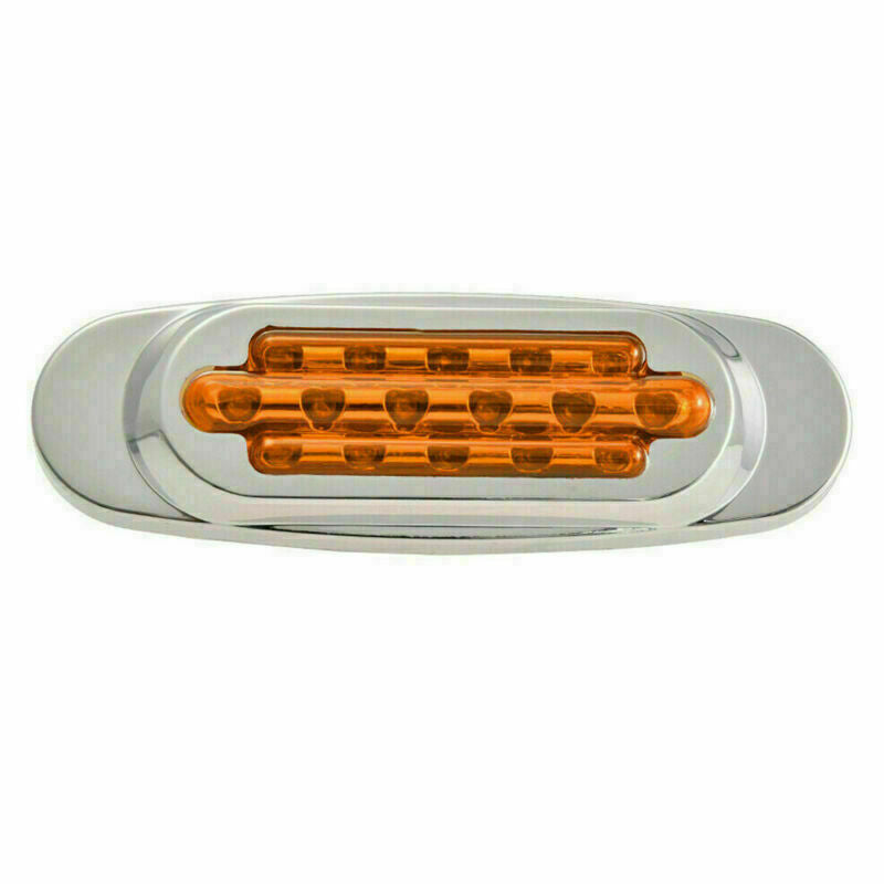 Pack of 10 Amber 16Led Side Marker Boat Trailer Truck Clearance Light 6.5"