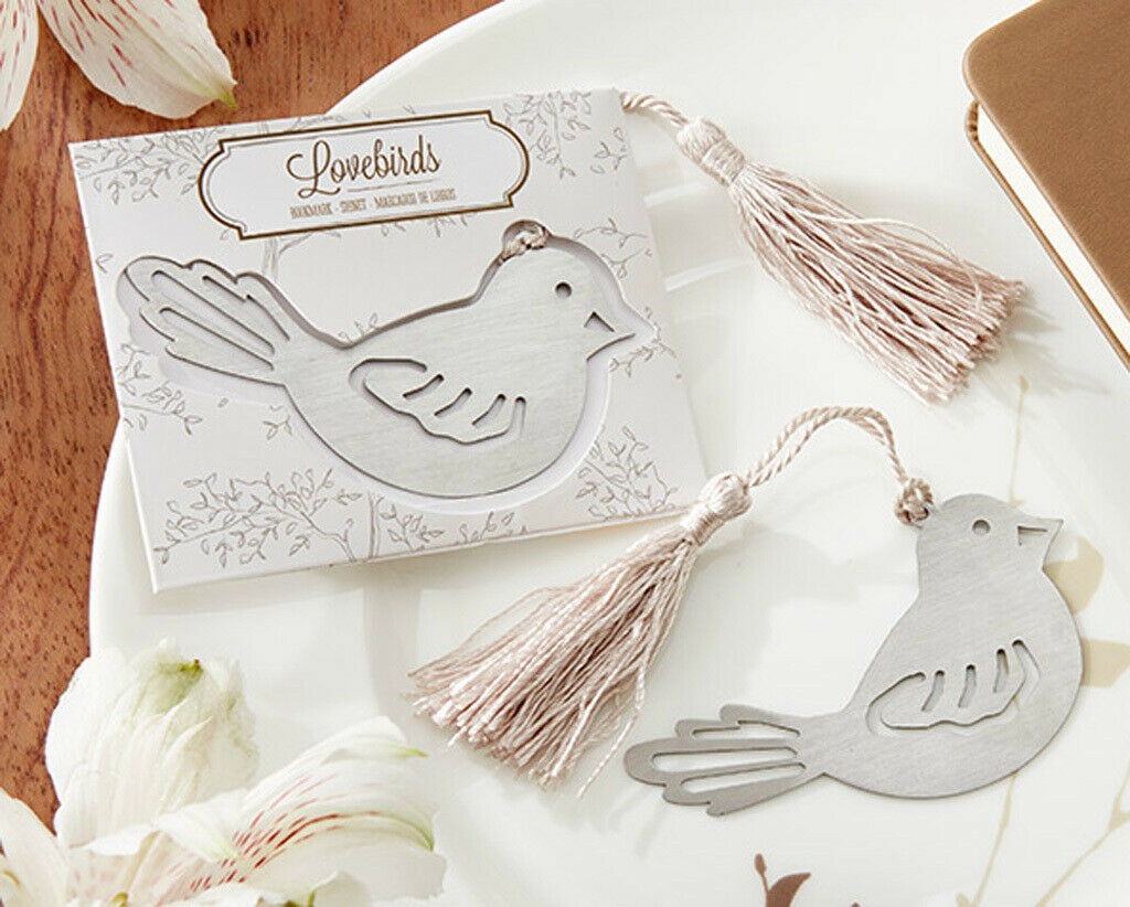 Bird Pattern Stainless Steel Bookmark Wedding Bridal Favor Guest Gift