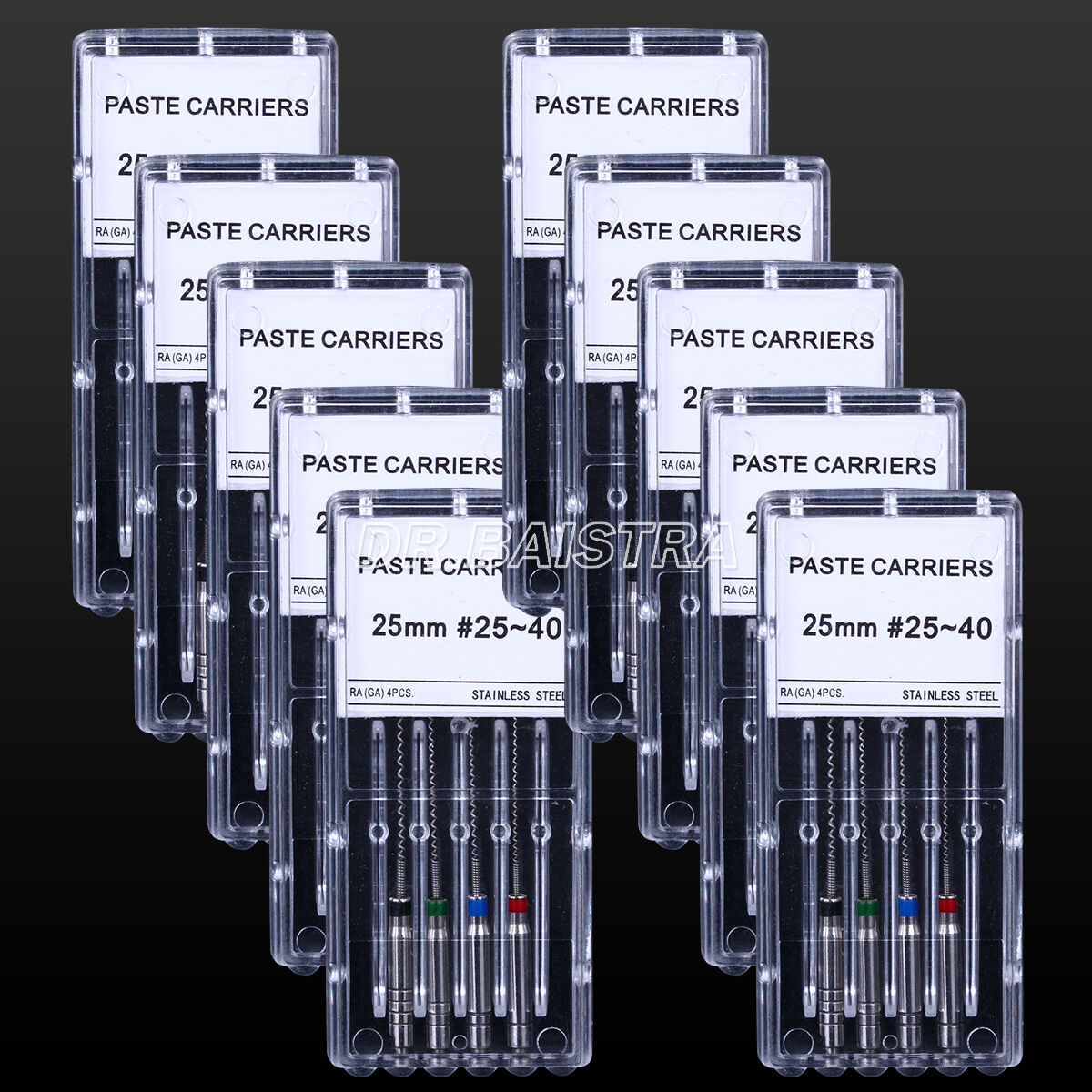 20 Boxes Dental Rotary Paste Carriers Engine Use 25#-40# 25mm Stainless Steel