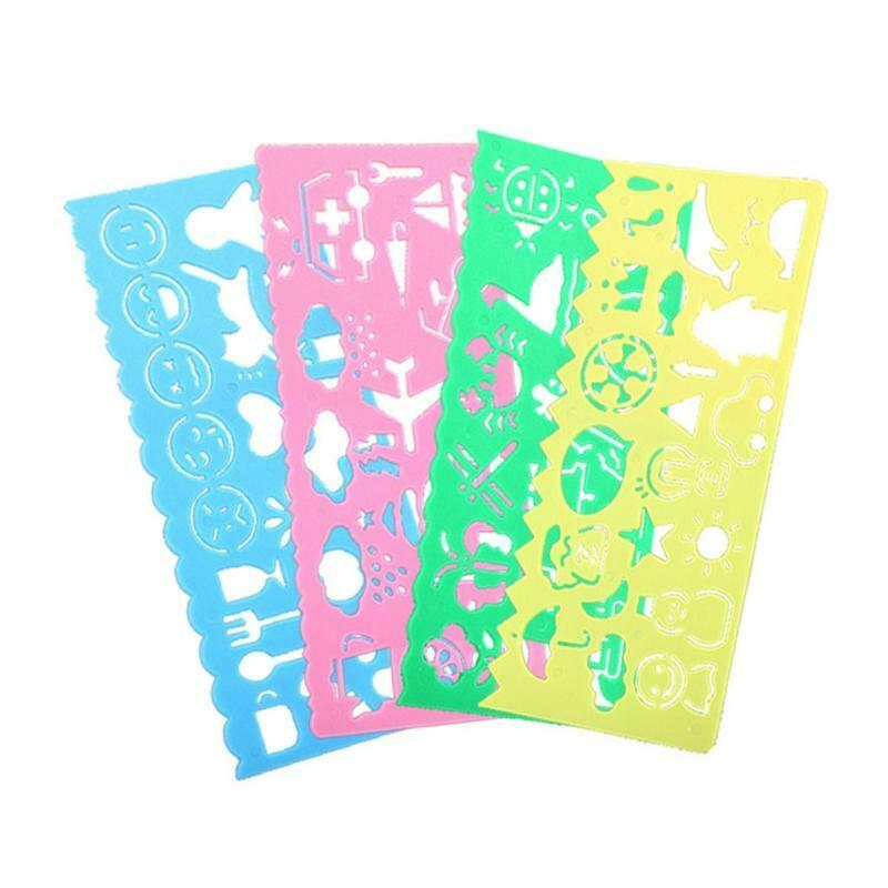 4pcs Multi-in-1 DIY Drawing Template Animals Stencils Transportations Stencils