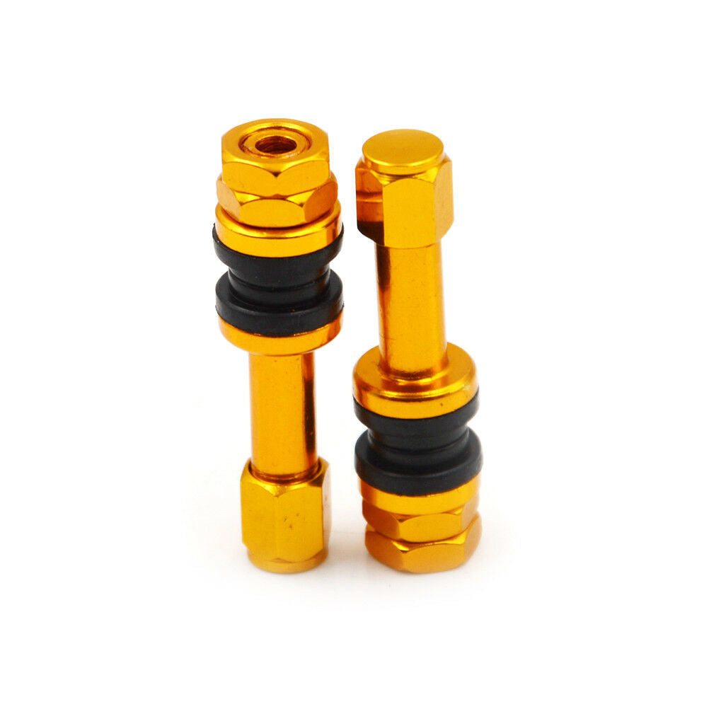 4pcs TR48E Bolt-in Auto Car Tubeless Wheel Tire Valve Stems Dust Caps Gol.l8