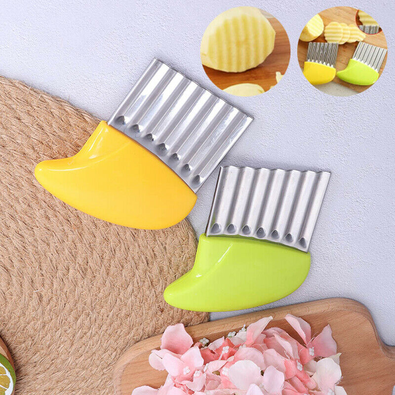 Potato Onion Wave Slicers Salad Corrugated Wrinkled Cutting Chopped Slice.l8