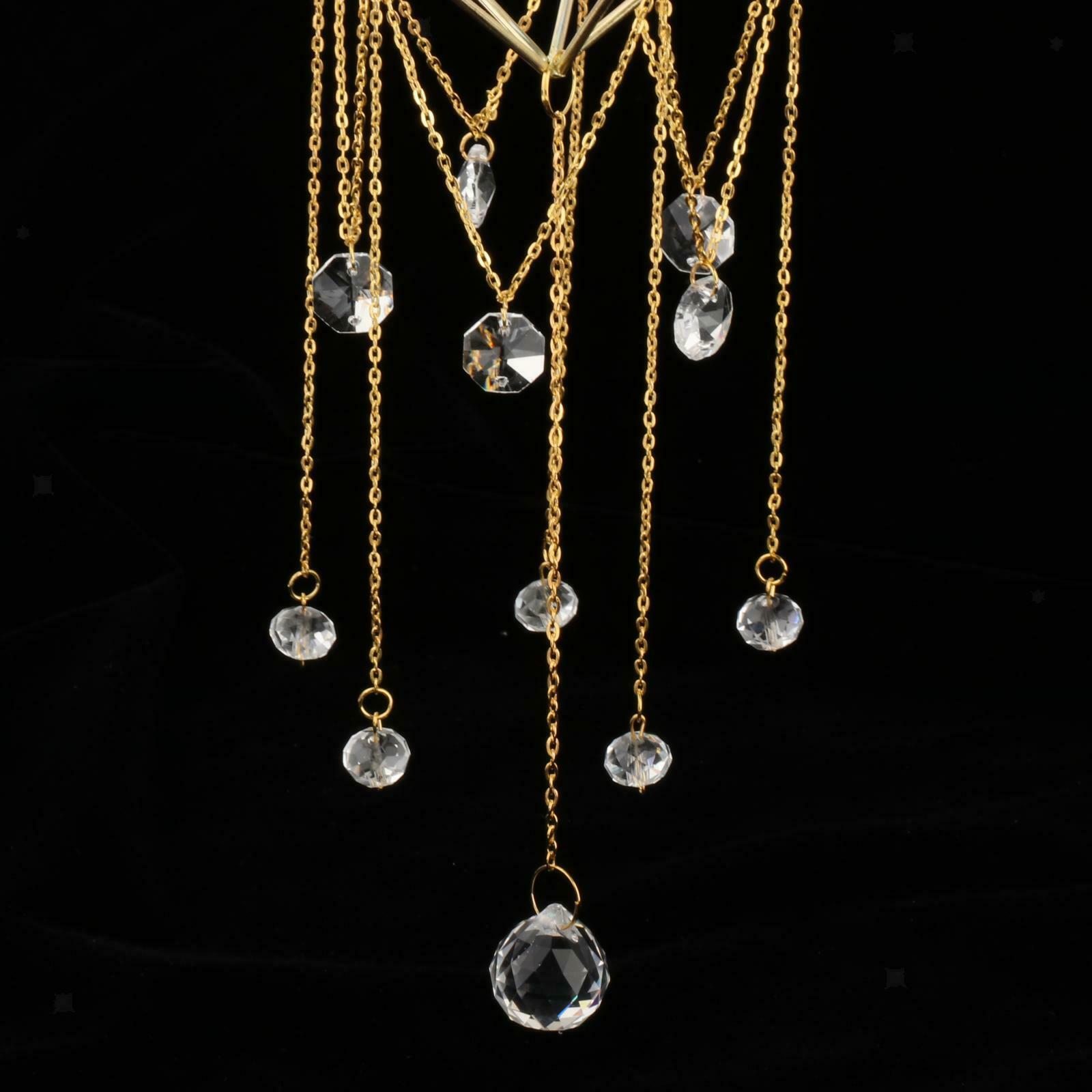 Geometric Crystals Suncatcher Wind Chime Hanging Pendants Home Garden Decor