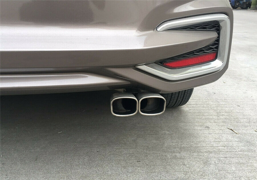 2.5" Stainless Steel Square Exhaust Pipe car Chrome Exhaust Tail Muffler tip