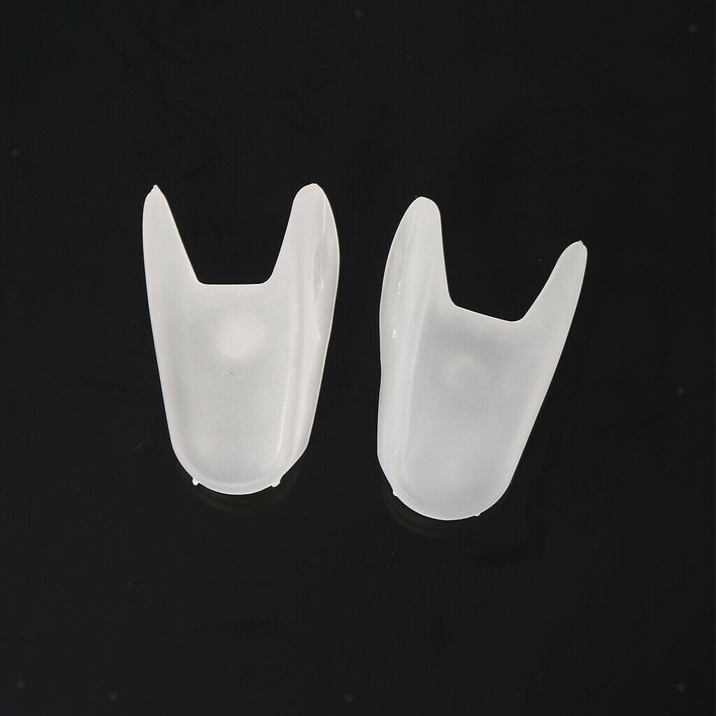 2 Pairs Silicone Gel Toe Separators Orthotics Protector Shield S White