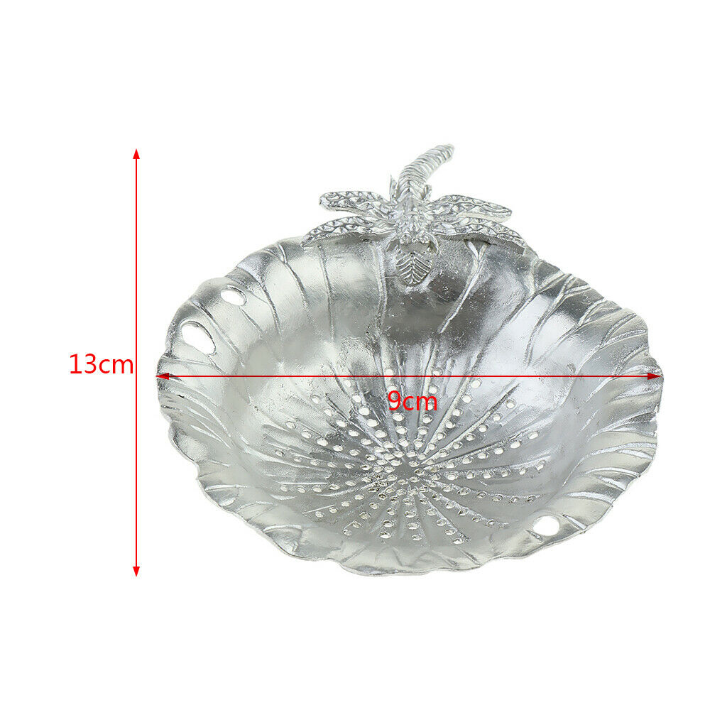 2pcs Pure Tin Tea Filter Strainer Leaf Shaped Kungfu Tea Set Accessory