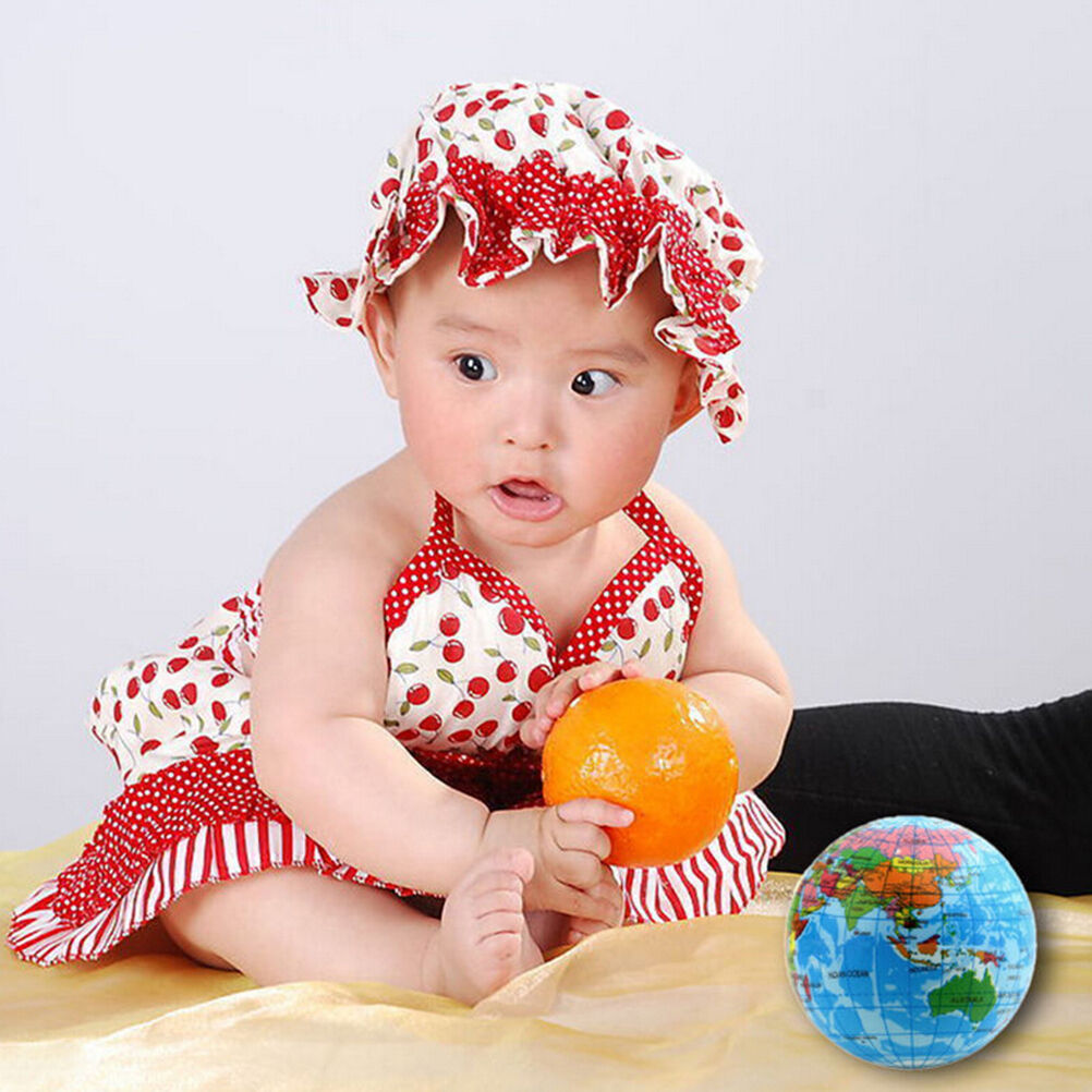 World Map Earth Globe Soft Squeeze Foam Ball Hand Wrist Exercise Stress Re.l8