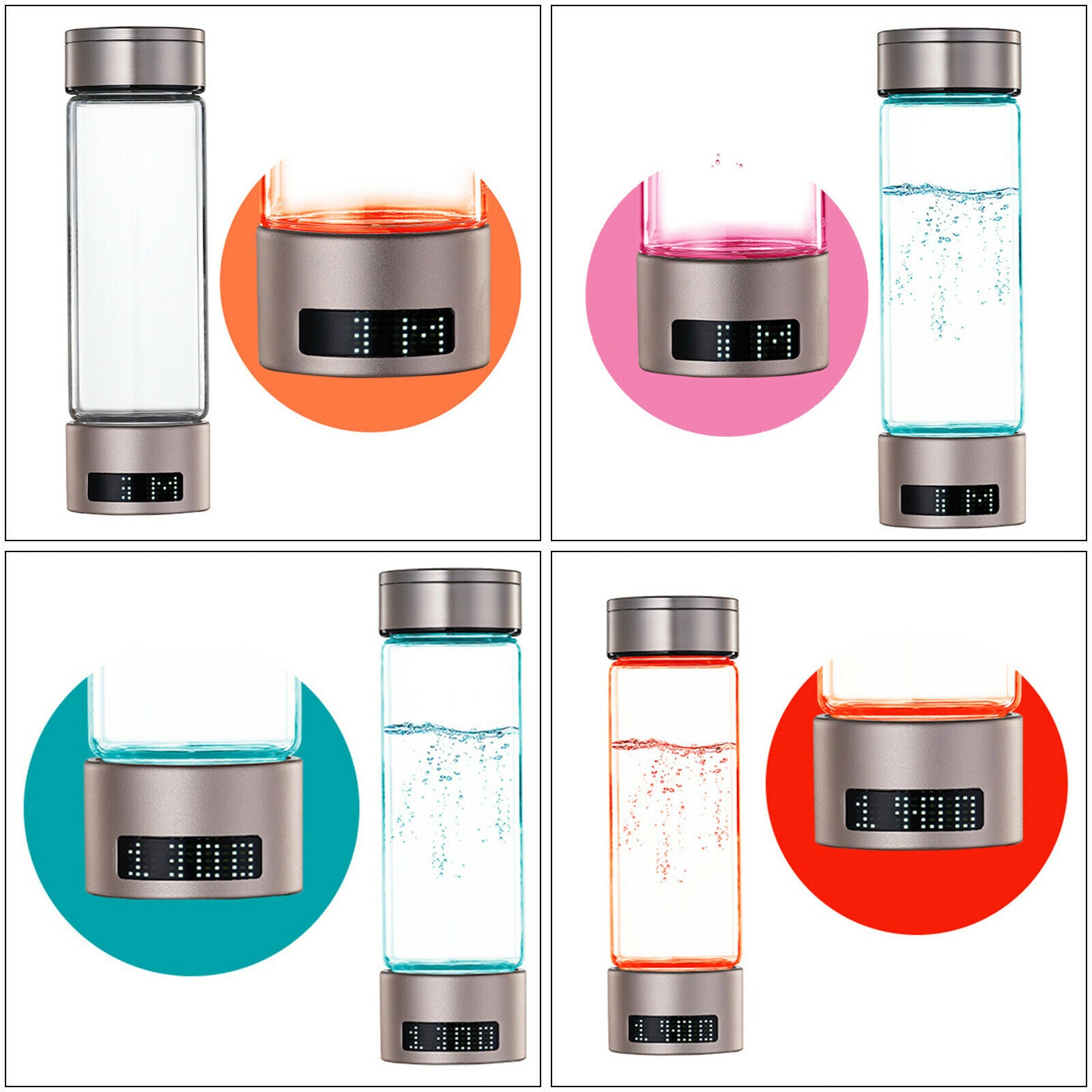 Hydrogen Water Bottle Cup SPE PEM Technology Ionizer Inhaler Adapter 400ml