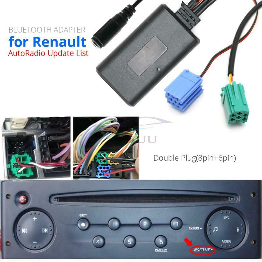 Bluetooth 5.0 Car Microphone Hands-Free MINI ISO Plug Adapter For Renault 05-11