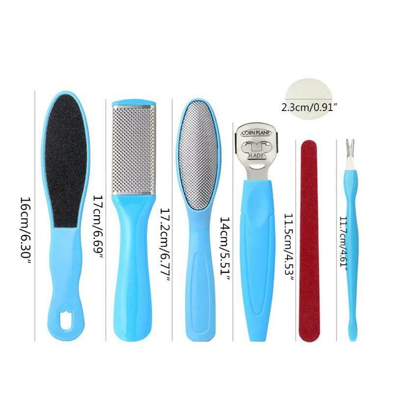 8PCS Stainless Steel Foot Rasps Set Hard Dead Skin Callus Remover Kit Feet Files