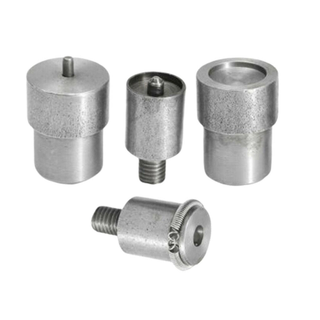 4 Pieces Snap Buttons Dies Mold for Hand Machine Various Spare Accs Set