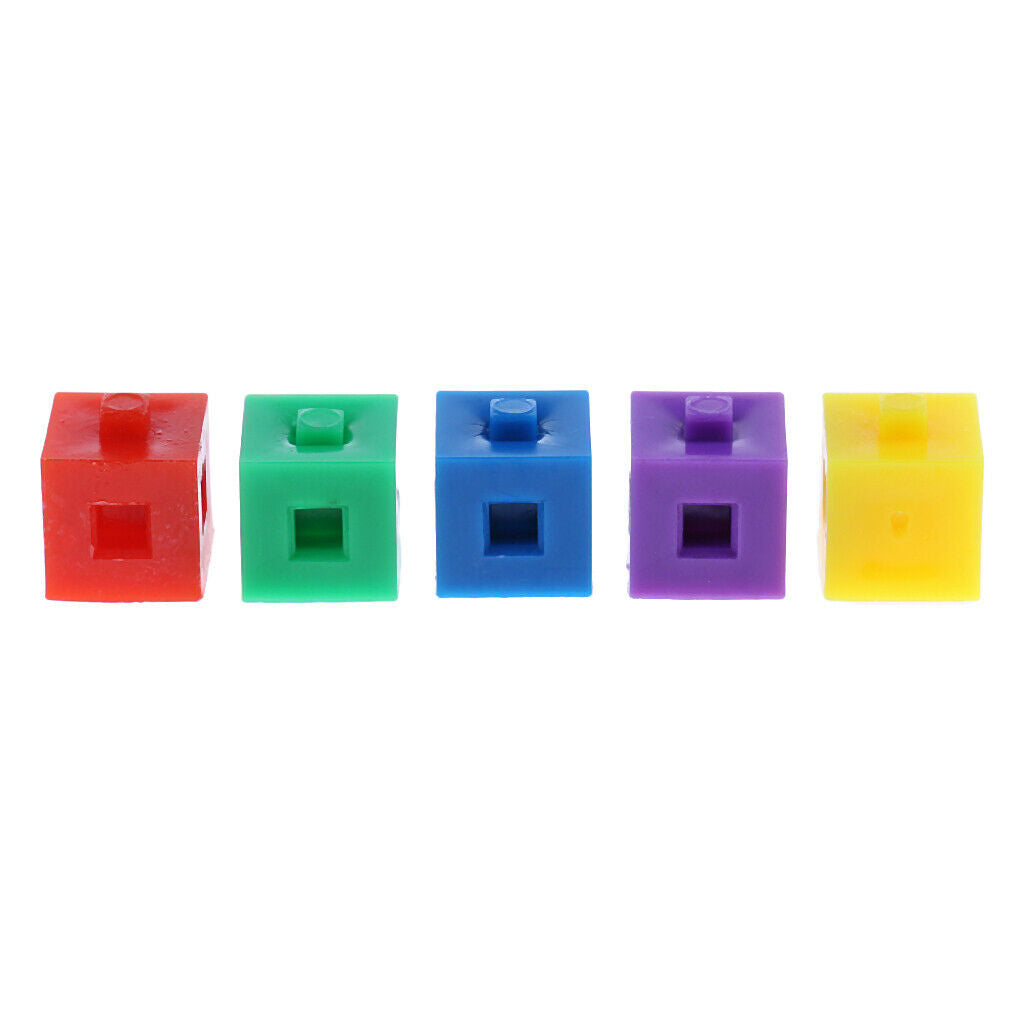100pcs Colored 1cm Stacking Cubes Building Bricks Game Kids Party Playset