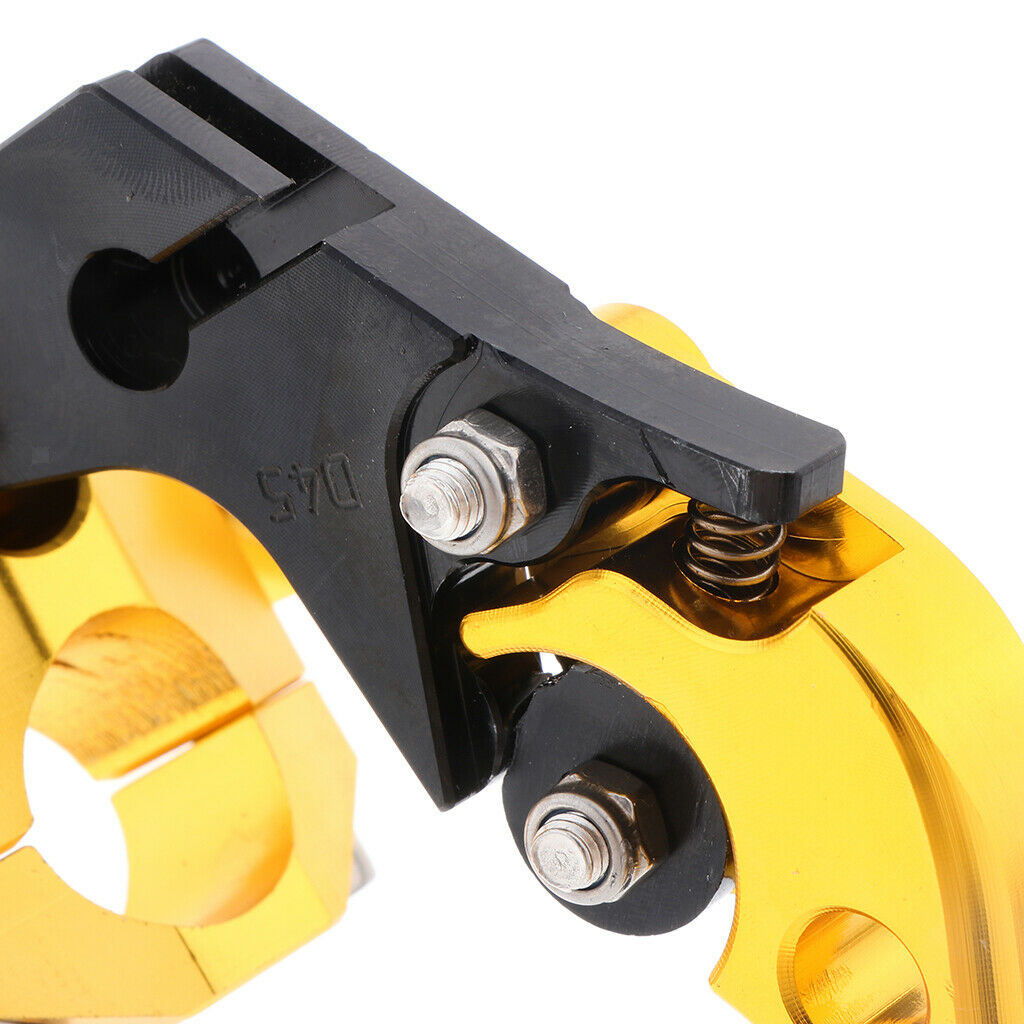 Adjustable Folding Motorcycle Extendable Brake Clutch Levers  Golden