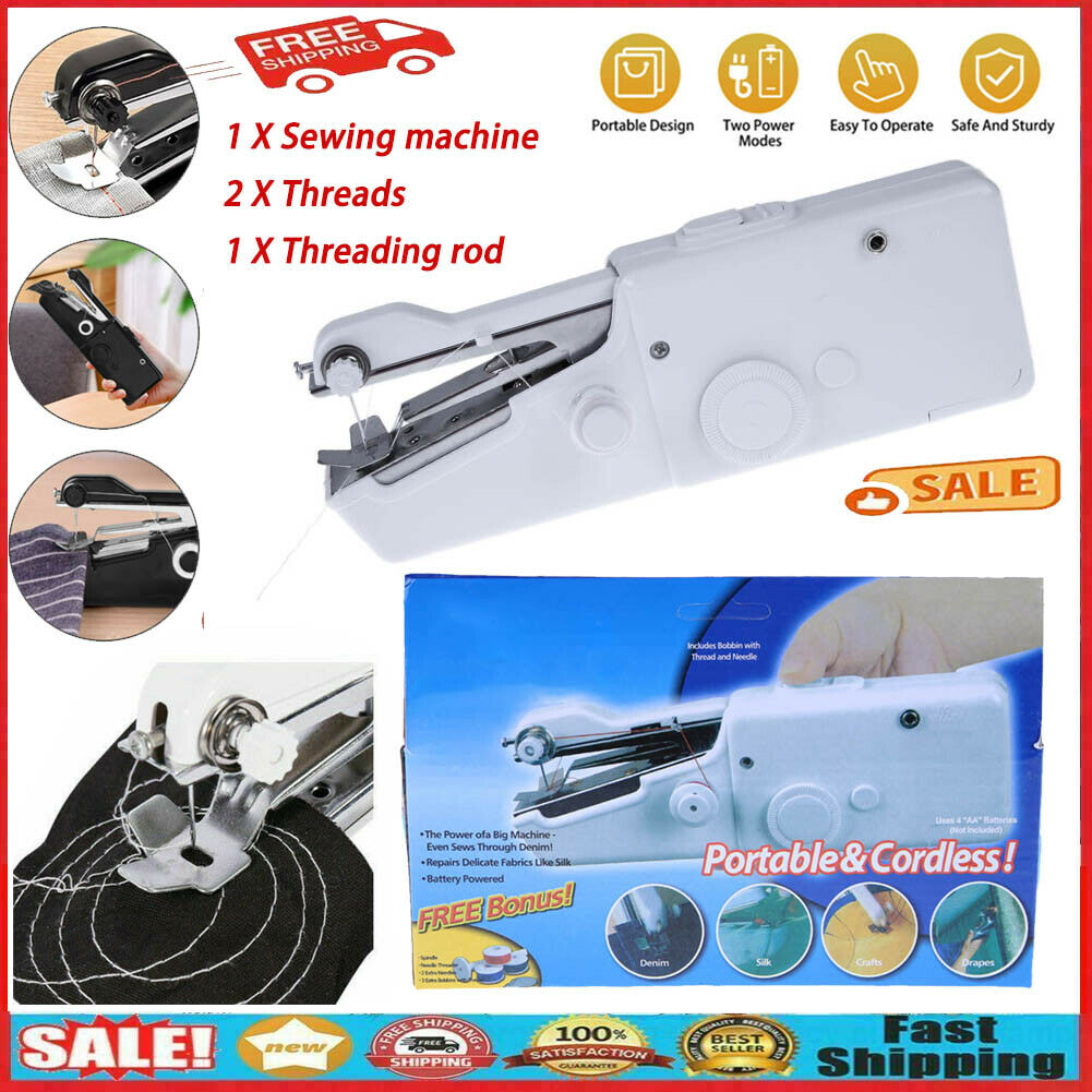 DIY Portable Mini Electric Sewing Machine Hand Holding Stitch Machine Home