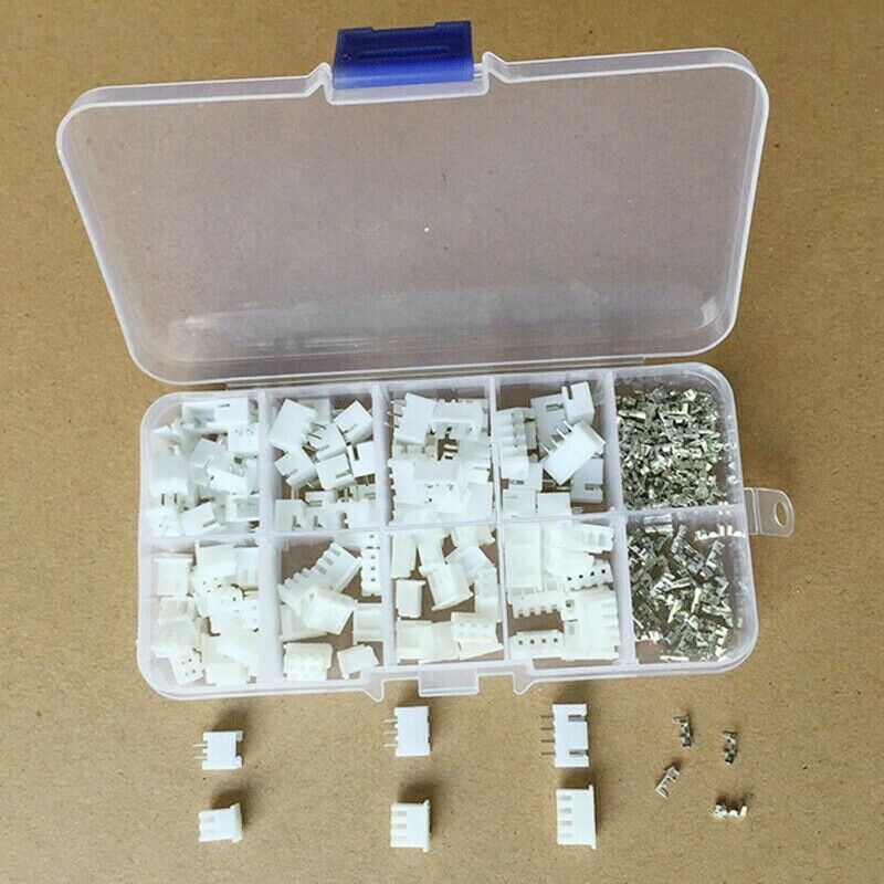 250Pcs XH 2.54mm 2Pin 3Pin 4Pin Terminal Housing Header Wire Connector Z7G5