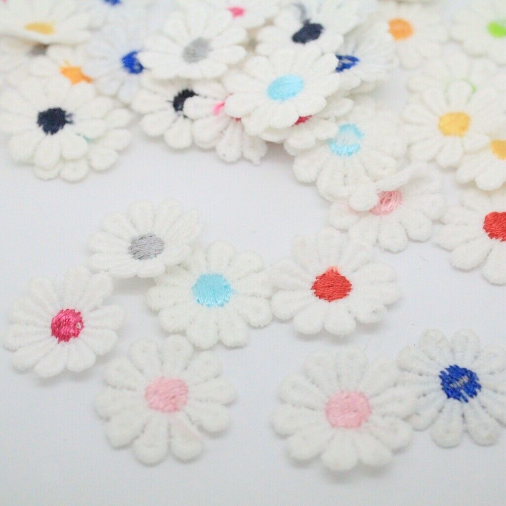50pcs flower embroidery iron-on patches applique iron on patches iron-on