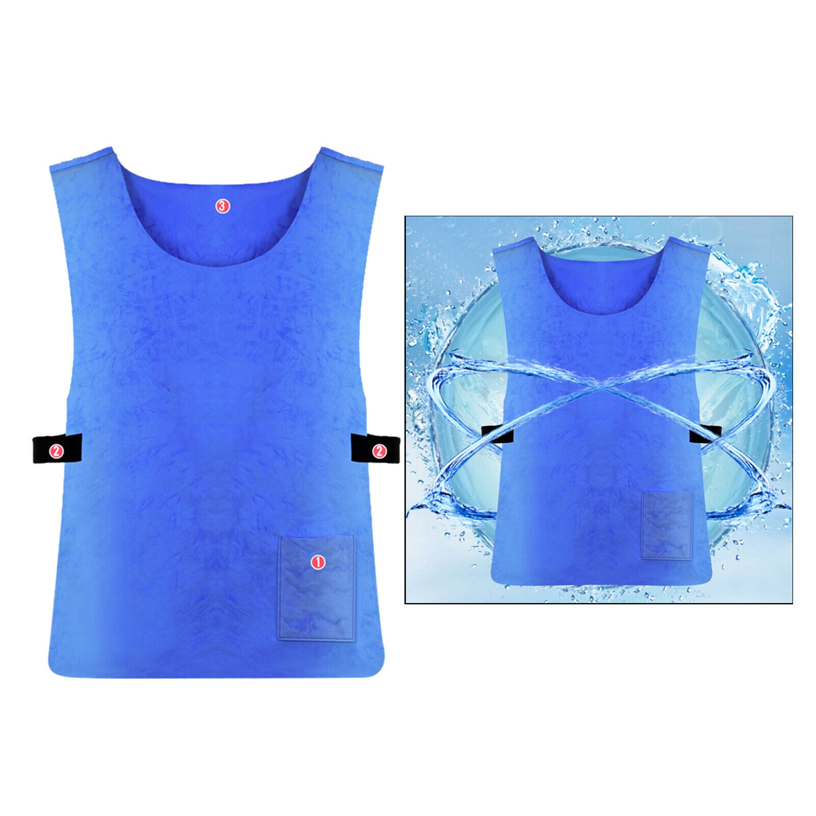 Men Women Unisex Summer Cooling Shirt Ice Vest for Outdoor Hot Weather